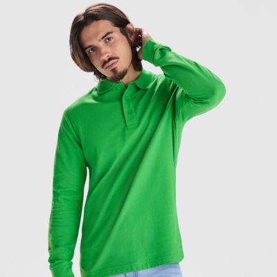Футболка поло ESTRELLA L/S мужская, ТРАВЯНОЙ ЗЕЛЕНЫЙ S