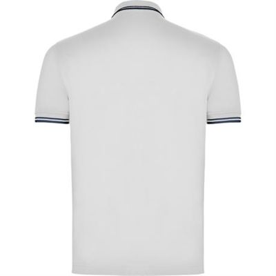 Футболка поло MONTREAL мужская, БЕЛЫЙ/МОРСКОЙ СИНИЙ S