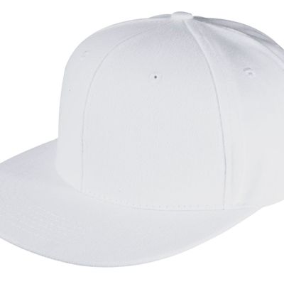 Бейсболка Snapback с прямым козырьком, белая