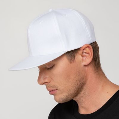 Бейсболка Snapback с прямым козырьком, белая