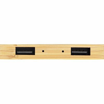 USB-хаб с беспроводной зарядкой из бамбука Plato