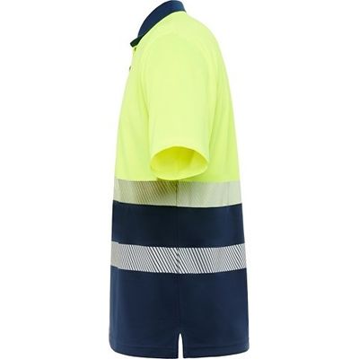 Поло Vega мужское, нэйви/неоновый желтый
