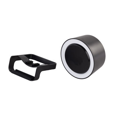 Bluetooth колонка-подставка "Smart Loud" с беспроводным (10W) зарядным устройством, лампой и подсветкой логотипа, цвет черный