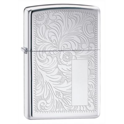 Зажигалка ZIPPO Venetian с покрытием High Polish Chrome, латунь/сталь, серебристая, 38x13x57 мм