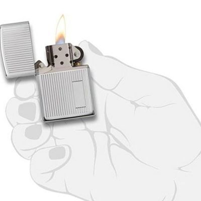 Зажигалка ZIPPO Classic с покрытием High Polish Chrome, латунь/сталь, серебристая, 38x13x57 мм