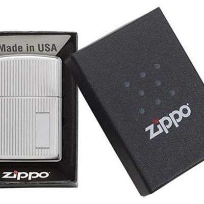 Зажигалка ZIPPO Classic с покрытием High Polish Chrome, латунь/сталь, серебристая, 38x13x57 мм