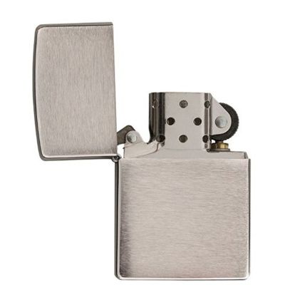 Зажигалка ZIPPO Armor™ c покрытием Brushed Chrome, латунь/сталь, серебристая, матовая, 38x13x57 мм