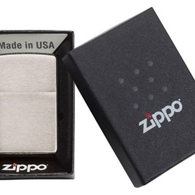 Зажигалка ZIPPO Armor™ c покрытием Brushed Chrome, латунь/сталь, серебристая, матовая, 38x13x57 мм