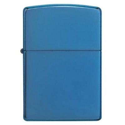 Зажигалка ZIPPO Classic с покрытием Sapphire™, латунь/сталь, синяя, глянцевая, 38x13x57 мм