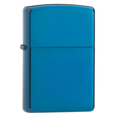 Зажигалка ZIPPO Classic с покрытием Sapphire™, латунь/сталь, синяя, глянцевая, 38x13x57 мм