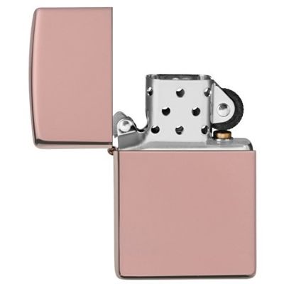 Зажигалка ZIPPO Classic с покрытием High Polish Rose Gold, латунь/сталь, розовое золото, 38x13x57 мм