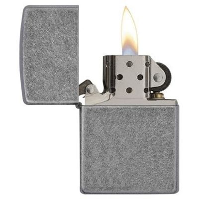 Зажигалка ZIPPO Classic с покрытием ™Plate, латунь/сталь, серебристая, матовая, 38x13x57 мм