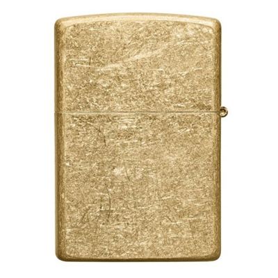 Зажигалка ZIPPO Classic с покрытием Tumbled Brass, латунь/сталь, золотистая, матовая, 38x13x57 мм