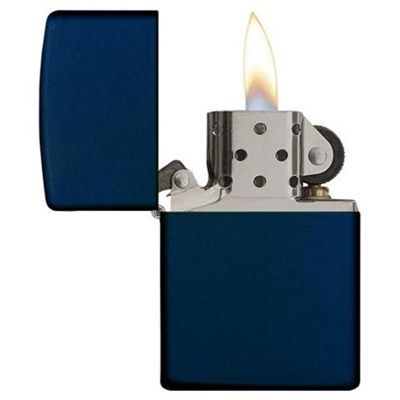 Зажигалка ZIPPO Classic с покрытием Navy Matte, латунь/сталь, синяя, матовая, 38x13x57 мм