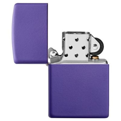 Зажигалка ZIPPO Classic с покрытием Purple Matte, латунь/сталь, фиолетовая, матовая, 38x13x57 мм