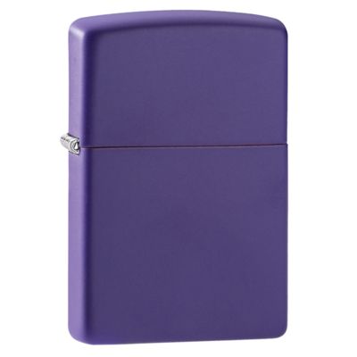 Зажигалка ZIPPO Classic с покрытием Purple Matte, латунь/сталь, фиолетовая, матовая, 38x13x57 мм