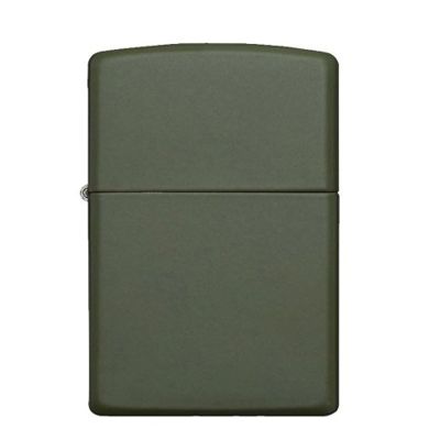 Зажигалка ZIPPO Classic с покрытием Green Matte, латунь/сталь, зелёная, матовая, 38x13x57 мм