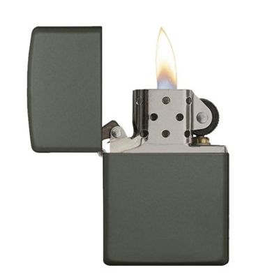 Зажигалка ZIPPO Classic с покрытием Green Matte, латунь/сталь, зелёная, матовая, 38x13x57 мм