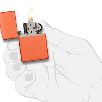 Зажигалка ZIPPO Classic с покрытием Orange Matte, латунь/сталь, оранжевая, матовая, 38x13x57 мм