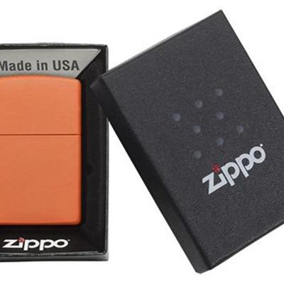 Зажигалка ZIPPO Classic с покрытием Orange Matte, латунь/сталь, оранжевая, матовая, 38x13x57 мм