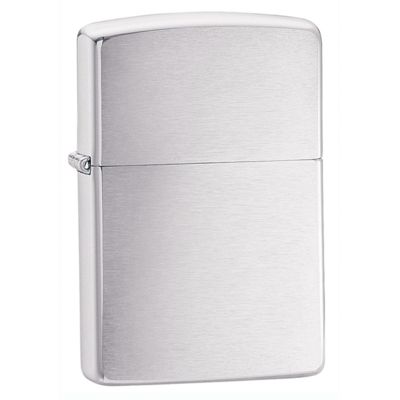 Зажигалка ZIPPO Classic с покрытием Brushed Chrome, латунь/сталь, серебристая, матовая, 38x13x57 мм