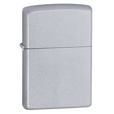 Зажигалка ZIPPO Classic с покрытием Satin Chrome™, латунь/сталь, серебристая, матовая, 38x13x57 мм