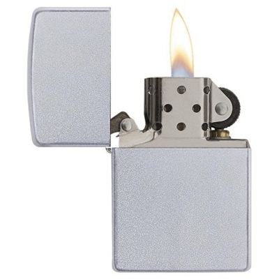 Зажигалка ZIPPO Classic с покрытием Satin Chrome™, латунь/сталь, серебристая, матовая, 38x13x57 мм