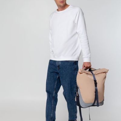 Рюкзак coolStuff Plus, бежевый с темно-синим