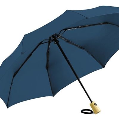 Зонт складной 5429 ÖkoBrella из бамбука, полуавтомат, серый