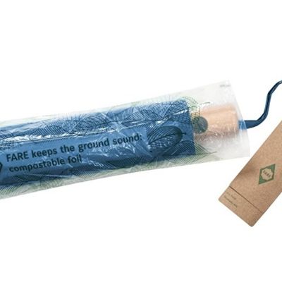 Зонт складной 5429 ÖkoBrella из бамбука, полуавтомат, серый