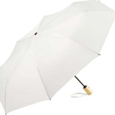 Зонт складной 5429 ÖkoBrella из бамбука, полуавтомат,белый
