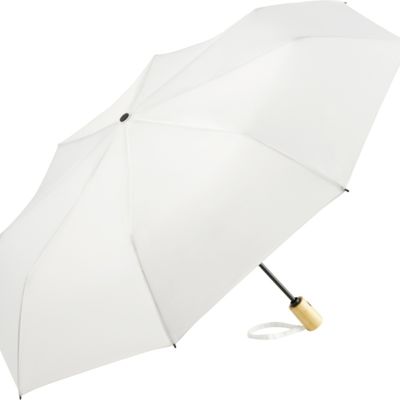 Зонт складной 5429 ÖkoBrella из бамбука, полуавтомат,белый