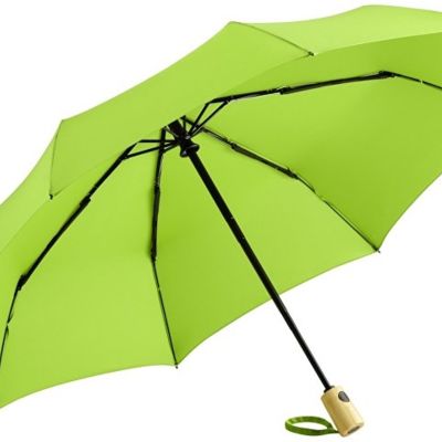 Зонт складной 5429 ÖkoBrella из бамбука, полуавтомат, лайм