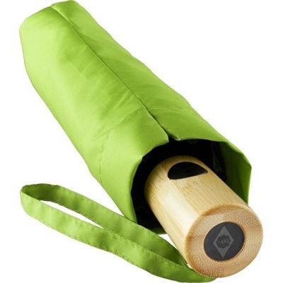 Зонт складной 5429 ÖkoBrella из бамбука, полуавтомат, лайм