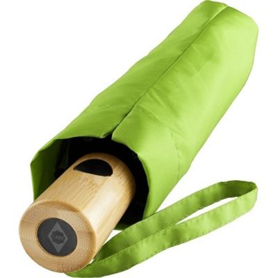 Зонт складной 5429 ÖkoBrella из бамбука, полуавтомат, лайм