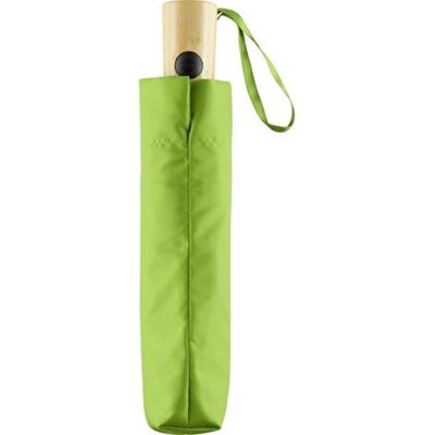 Зонт складной 5429 ÖkoBrella из бамбука, полуавтомат, лайм