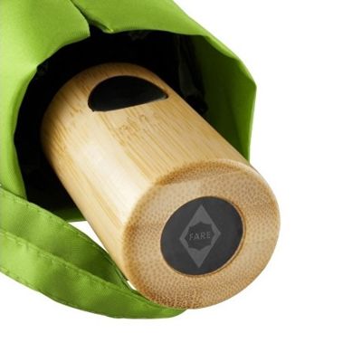 Зонт складной 5429 ÖkoBrella из бамбука, полуавтомат, лайм