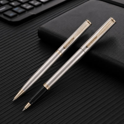 Набор Pierre Cardin PEN&PEN: ручка шариковая + роллер. Цвет - серебристый. Упаковка Е.