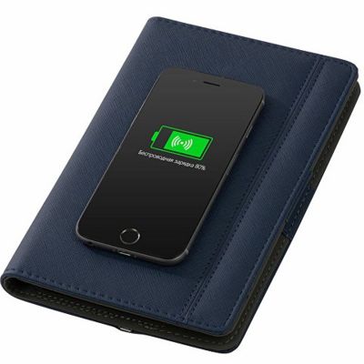 Органайзер с функцией беспроводной зарядки Manner, 5000 mah, темно-синий
