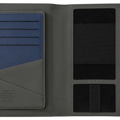 Органайзер с функцией беспроводной зарядки Manner, 5000 mah, темно-синий
