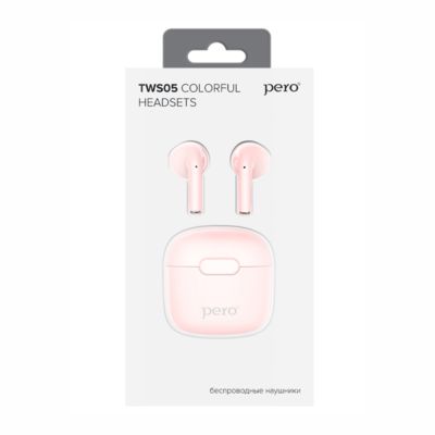 Наушники True Wireless PERO TWS05 COLORFUL, салатовый