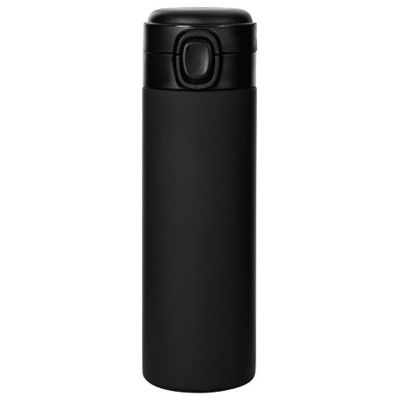 Вакуумная термокружка Waterline c кнопкой Guard, 400 мл, черный