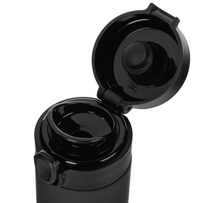 Вакуумная термокружка Waterline c кнопкой Guard, 400 мл, черный