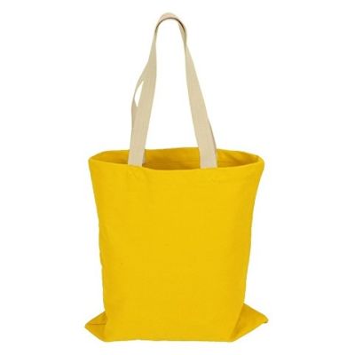 Сумка для шопинга Steady из хлопка с парусиновыми ручками, 260 г/м2, желтый