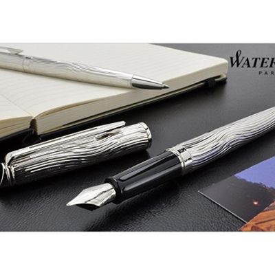 Перьевая ручка Waterman Hemisphere Deluxe , цвет: Metal CT, перо: F