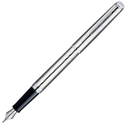 Перьевая ручка Waterman Hemisphere Deluxe , цвет: Metal CT, перо: F