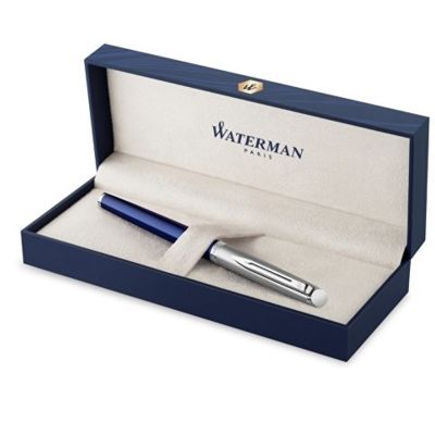 Перьевая ручка Waterman Hemisphere Entry Point Stainless Steel with Blue Lacquer в подарочной упаковке