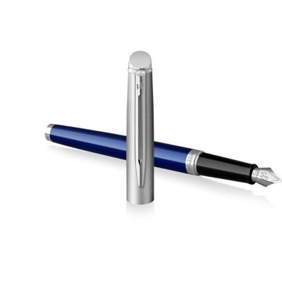 Перьевая ручка Waterman Hemisphere Entry Point Stainless Steel with Blue Lacquer в подарочной упаковке