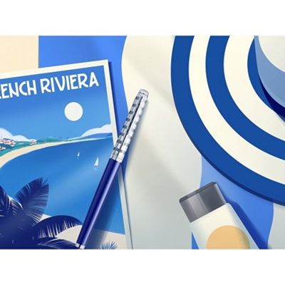 Перьевая ручка Waterman Hemisphere French riviera Deluxe BLU LOUNGE в подарочной коробке