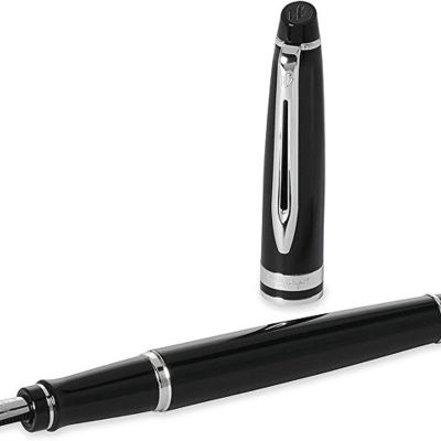 Подарочный набор Waterman Expert с перьевой ручкой и чехлом Black CT перо M